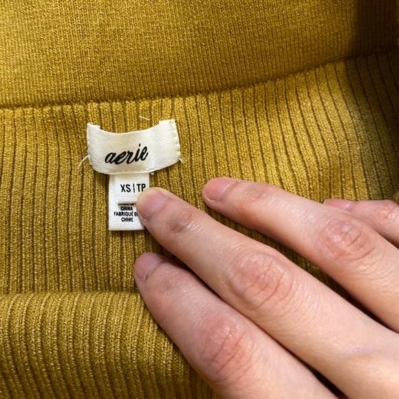 Aerie mustard sweater mini skirt Size XS - Picture 2 of 10